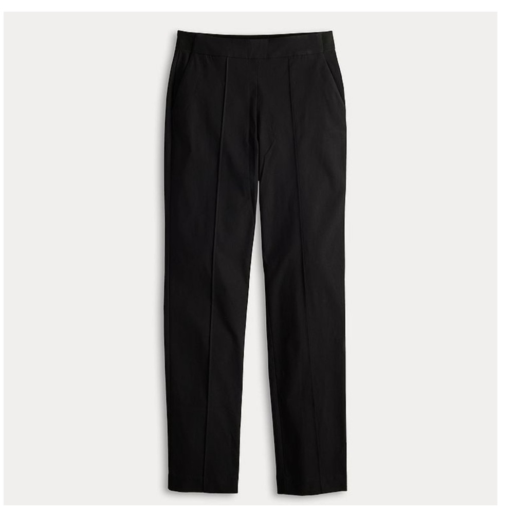Simply Vera Vera Wang Pintuck Slim Straight Pants. Size Medium Black - Picture 5 of 9